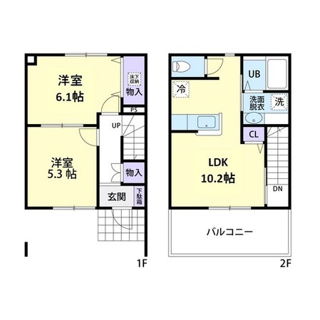 ヴァンベール藤崎　Bの物件間取画像